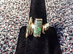 Rare Louisiana Opal custom ring.